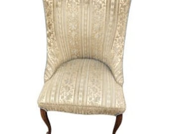 Mid Century Modern Walnut and Velvet Vintage Chair