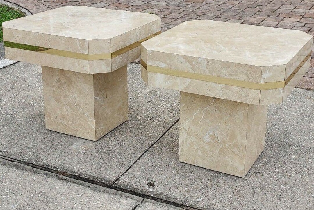 Mid Century Post Modern End Tables - Etsy