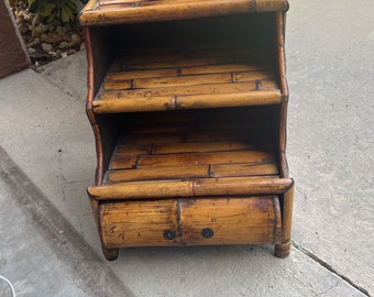 Vintage Bamboo Side Table