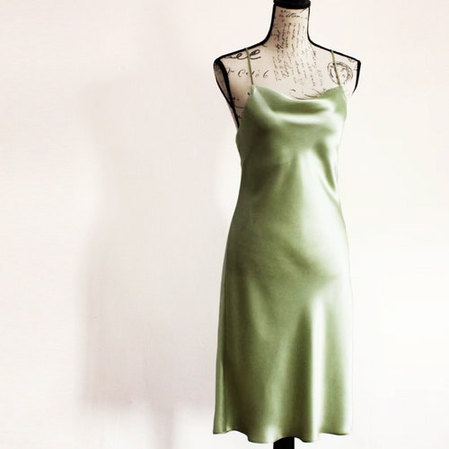silk camisole dress SilkSilky 19Momme Spaghetti Strap Cowl Neck Camisoles Top, White / XS(4) cut dress in silk satin back crepe slips on effortlessly Farah Naz Formal Midi Camisole