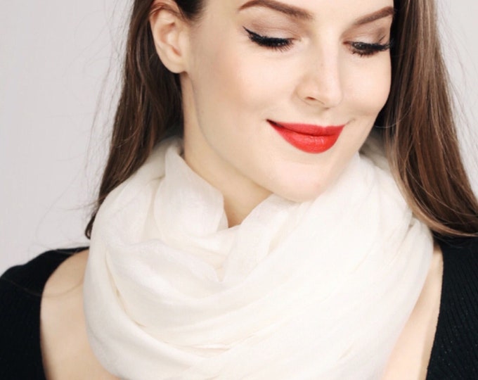 PRE-ORDER ONLY. Featherlight Cashmere Silk Oversized Scarf Wrap - Bulk Sale Discounts