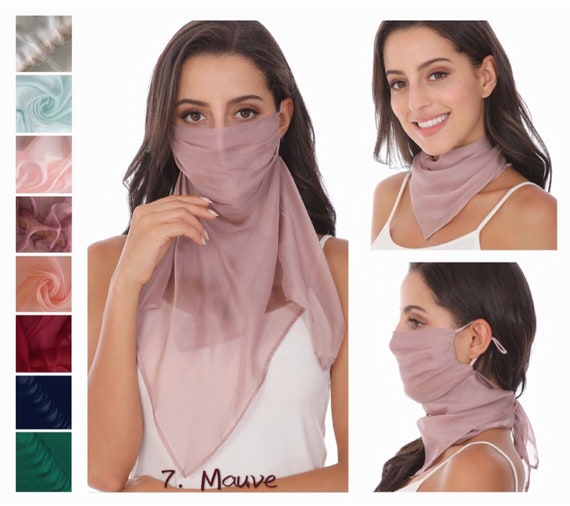 100% Mulberry Silk Mask Scarf With Filter Pocket, Breathable Silk Neck Scarf  With Ear Loops, Lightweight Silk Face Covering/bandana/headband -   Canada