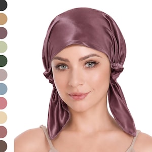 100% Pure Mulberry Silk Night Hat, Handmade 19/22 Momme Luxury Sleeping Silk Bonnet Cap/Top Grade (6A) Silk Hair Wrap, Gift Ideas