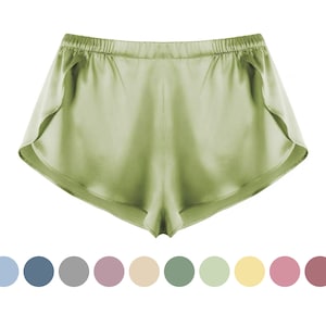 100% Mulberry Silk Shorts, Available In All Size, Made-To-Order, Pajama Bottoms Loungewear Sleep Shorts