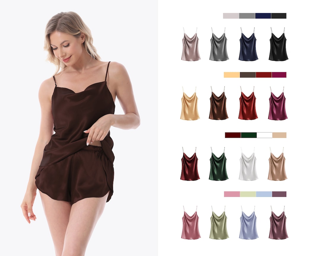 100% Mulberry Silk Cami Top, Available in All Size, Made-to-order, Silk ...