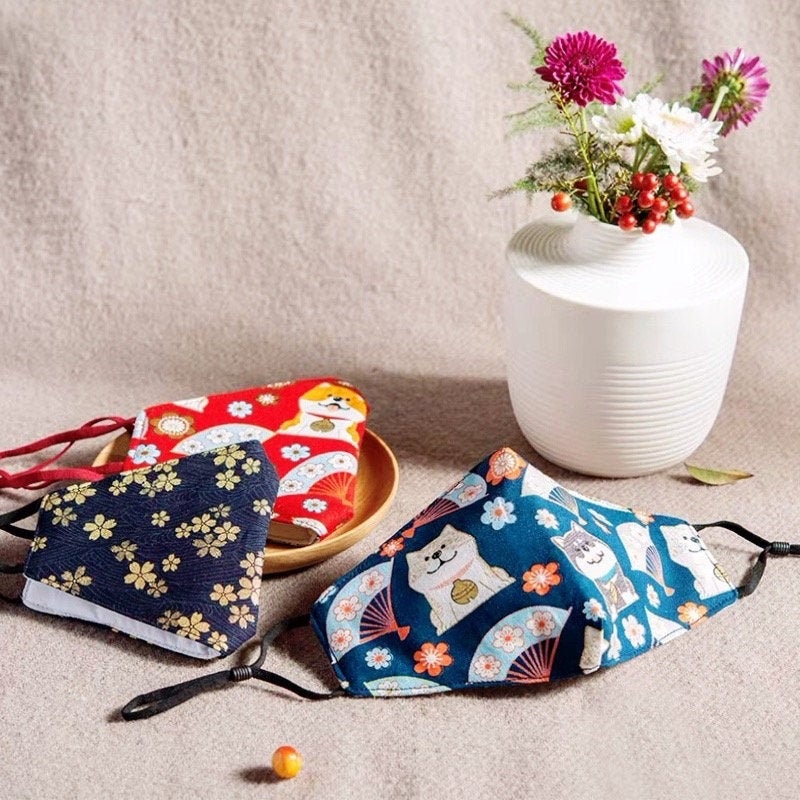 Handmade Cotton Face Mask With Filter Pocket + Nose Wire + Adjustable…