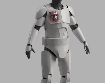 Clone Trooper Rustning Fas 2 Animerad TCW Star Wars Cosplay