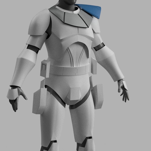 Clone Trooper Costume for Kids Commander Rex 501st Regiment