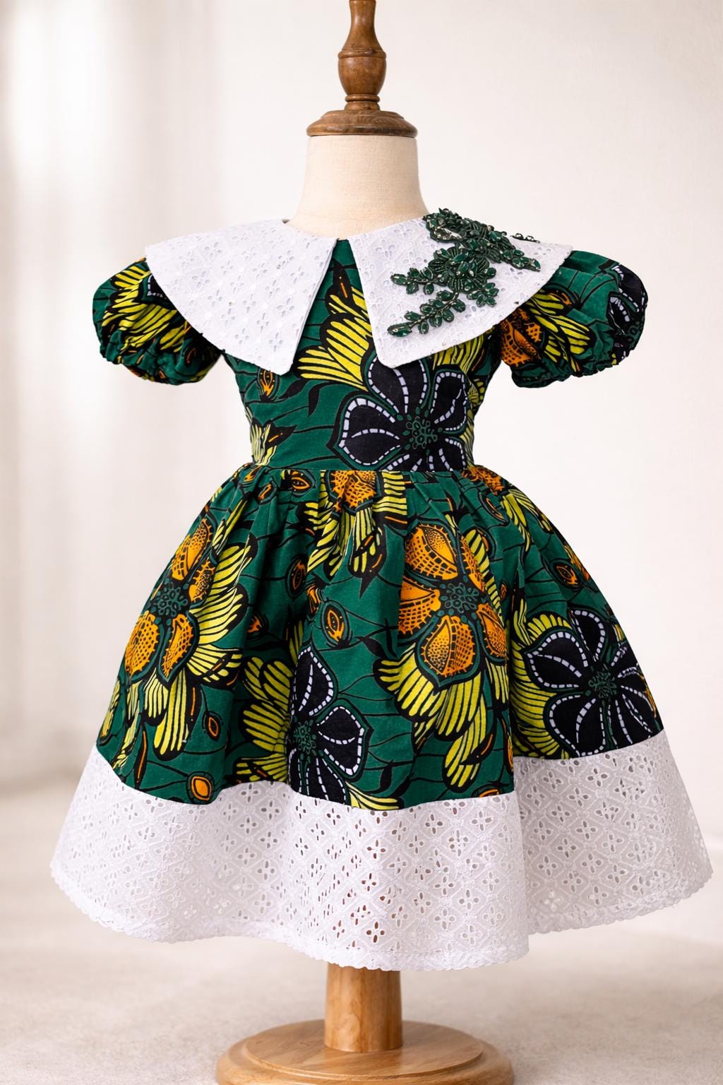 chinese dress ladies Ankara with Lace Short Dress  Splendor Of Africa