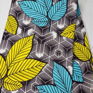 African Print Fabric / Ankara Fabric, Yard or Wholesale Ankara / Blue / Yellow