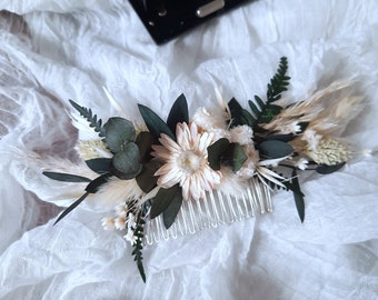 Eucaluptus hair comb Dried flower comb Floral bridal comb Floral hair comb Flower hair comb Bridal hair comb Wedding hair comb