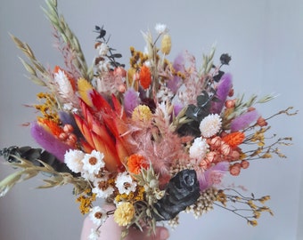 Colorful dried flower bouquet arrangement.Spring bouquet,Dry flower bouquet,Dried flower centerpiece,Vase filler,Small table centerpiece