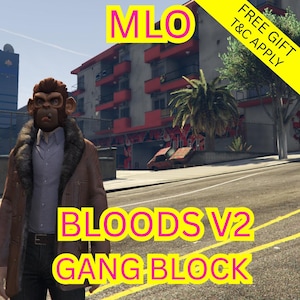 Bloods V2 Gang Block MLO | Carte GTA V FiveM | Base de capot personnalisée pour serveurs RP
