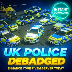 FiveM BRITISH POLICE CARS els prêts à améliorer votre serveur aujourd'hui téléchargement numérique instantané
