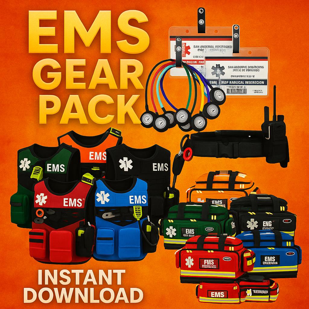 EMS UNIFORM for FiveM GTA V Unisex Customizable 5 Colors Add On & Replace Ready everything pack