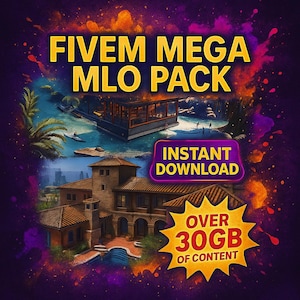 Pack méga MLO FiveM de plus de 30 Go de MLO à l'intérieur du téléchargement numérique PRIX DE VENTE
