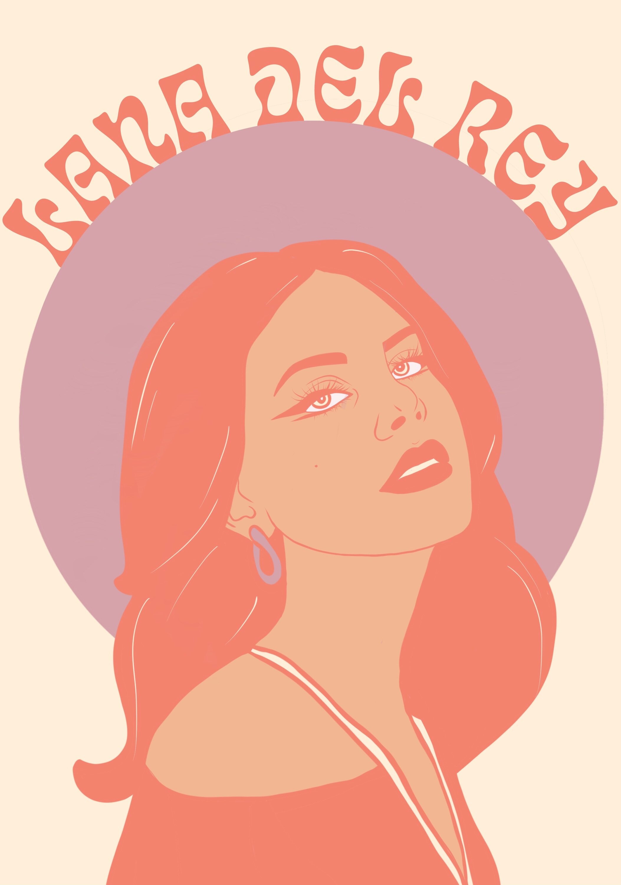 Lana Del Rey Lana del Rey art Illustration Realistic Etsy