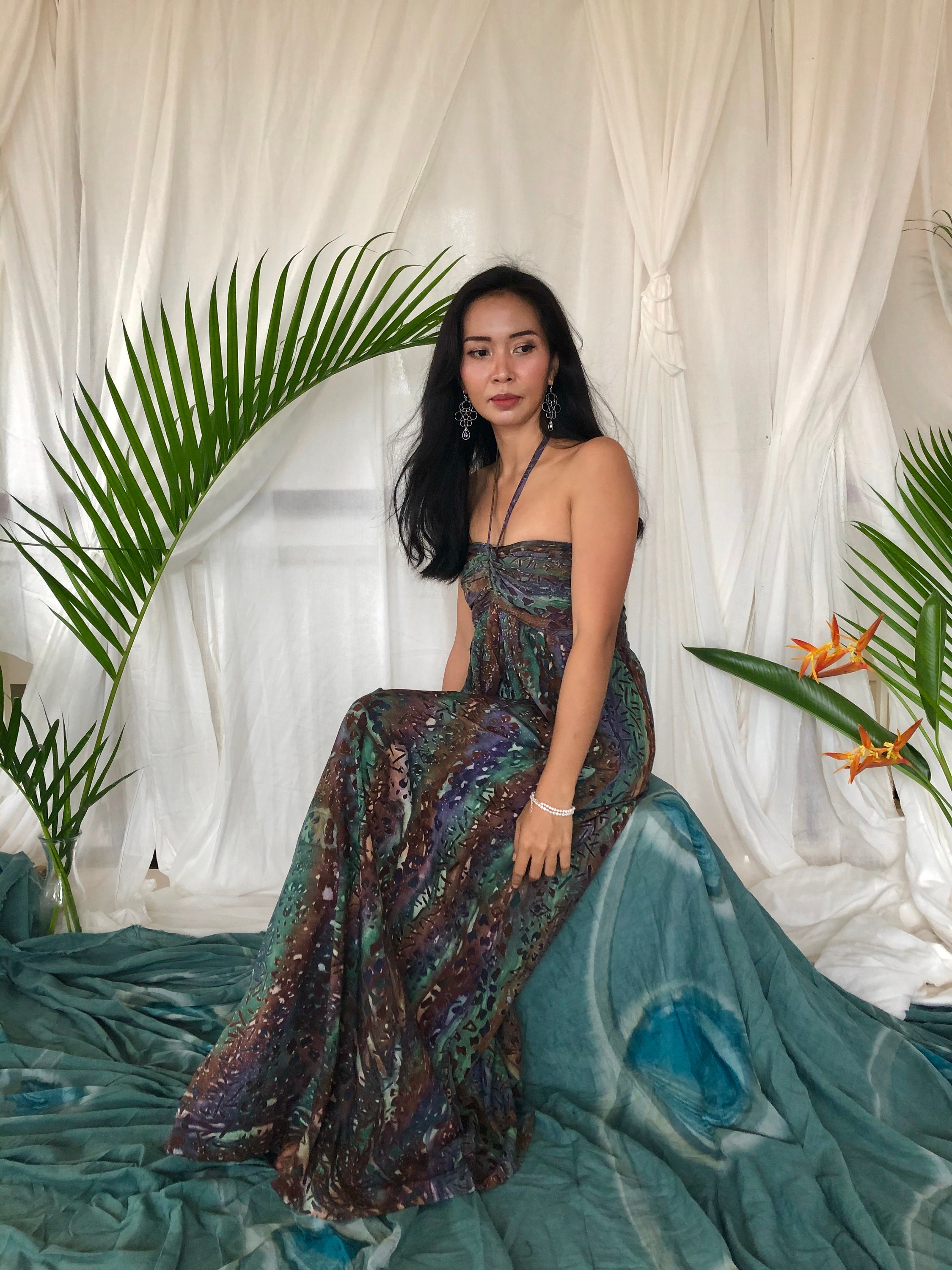 batik party dress Elegant Nuansa Batik Dress, Batik Dress, Batik, Boho Dress, Bohemian Dress, Ethnic Dress