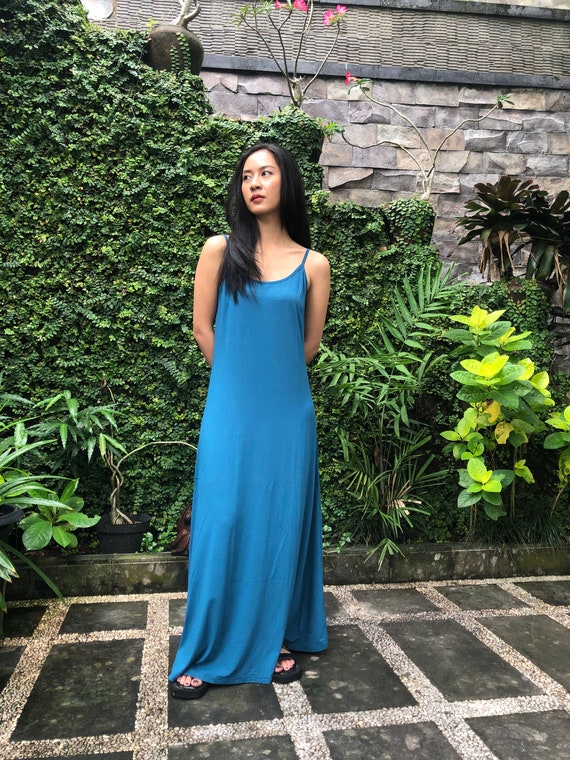 blue spring maxi dress Bellina Off Shoulder Maxi Dress main image 0