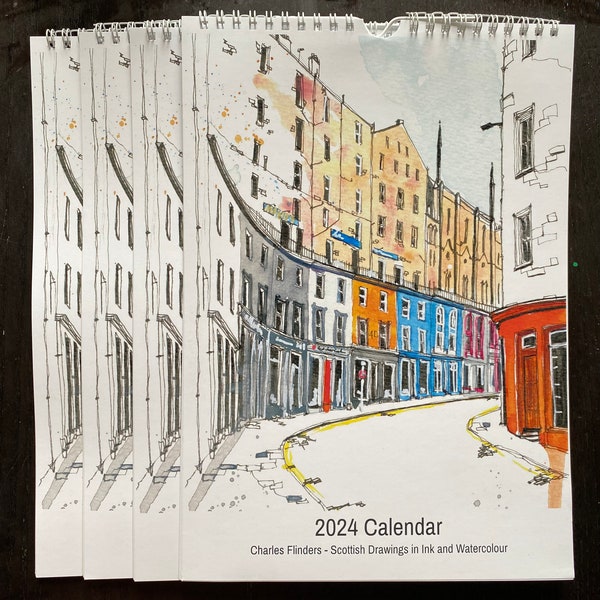 2024 Ink and Watercolour Calendar