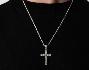 Iced Out Cross - Etsy UK