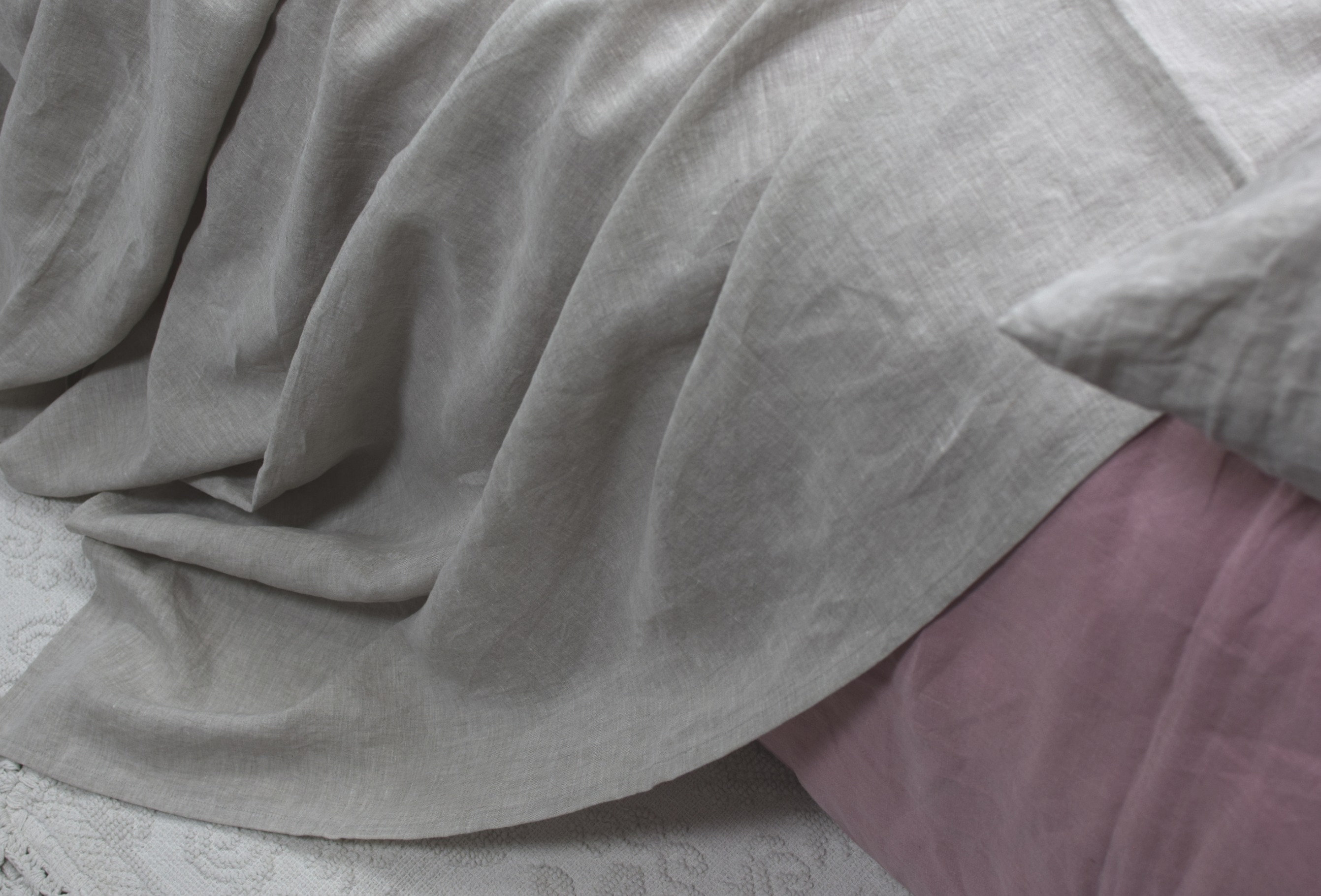 Undyed linen flat sheet in natural flax gray color undyed Etsy