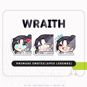 Wraith Emotes premade emotes ( Apex Legends ) for Twitch, TikTok, Youtube, Discord etc