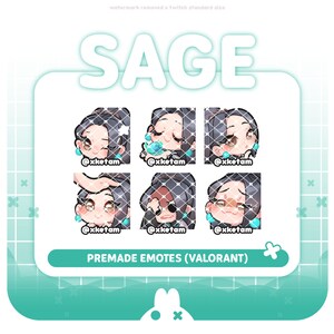Sage pack ( Valorant ) premade emote for Streaming Twitch YouTube Discord Kick etc