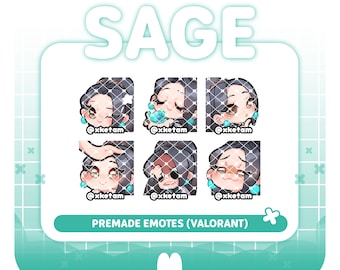 Sage pack ( Valorant ) premade emote for Streaming Twitch YouTube Discord Kick etc