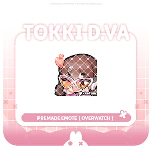 D.Va Wink ( Overwatch ) premade emote for Streaming Twitch YouTube Discord Kick etc