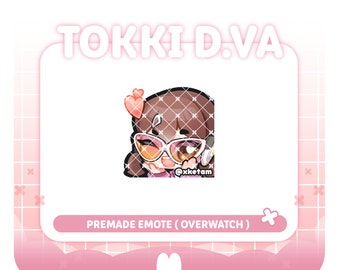 D.Va Wink ( Overwatch ) premade emote for Streaming Twitch YouTube Discord Kick etc