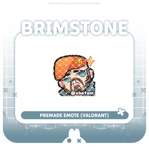 Brimstone Rizz ( Valorant ) premade emote for Streaming Twitch YouTube Discord Kick etc