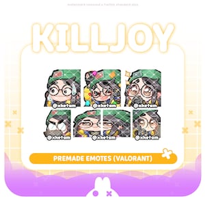 Killjoy pack ( Valorant ) premade emote for Streaming Twitch YouTube Discord Kick etc