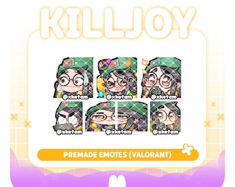 Killjoy pack ( Valorant ) premade emote for Streaming Twitch YouTube Discord Kick etc