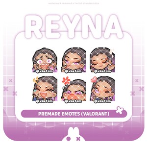 Reyna pack ( Valorant ) premade emote for Streaming Twitch YouTube Discord Kick etc