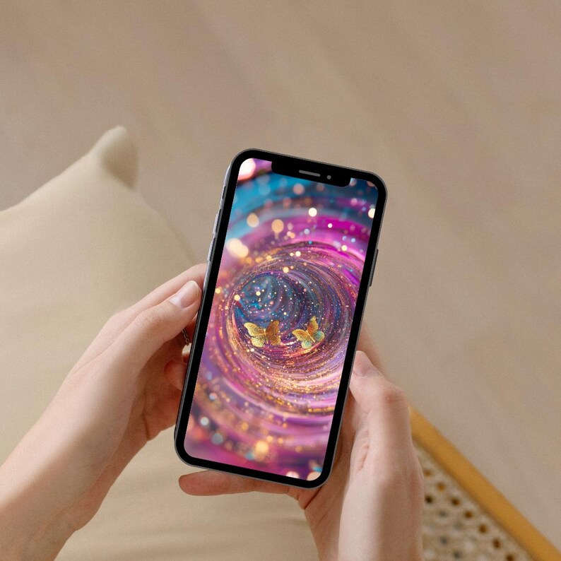 BUTTERFLY WALLPAPER iPhone Home Screen Phone Butterfly Aesthetic Wallpaper Background Lisa Frank