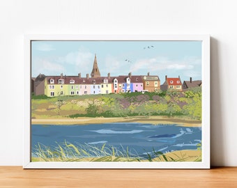 Alnmouth Bay, Northumberland Print