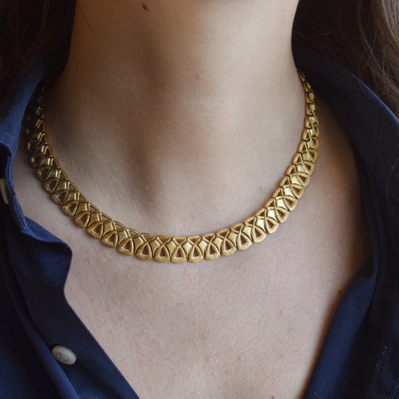 1960s Vintage 18k Gold Necklace With 