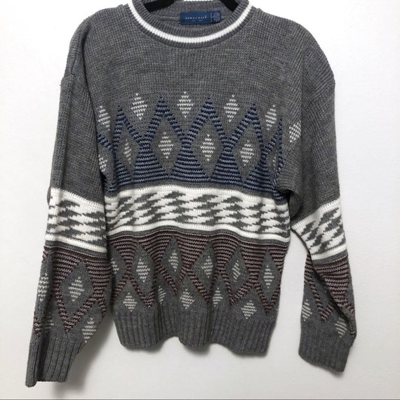 Vintage Geometric sweater Towncraft 1980’s