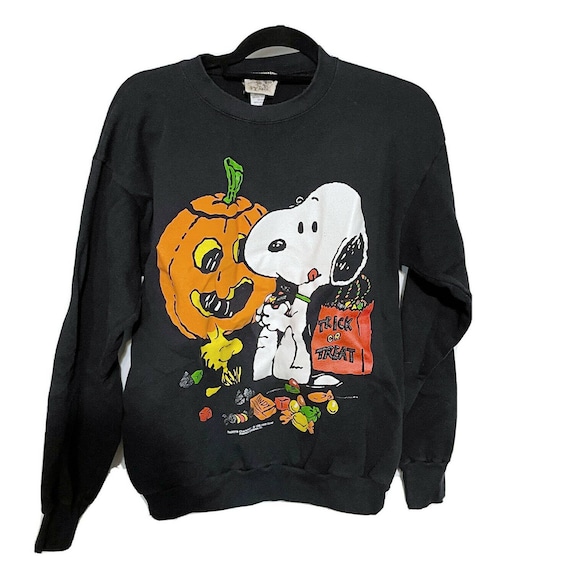 Halloween Snoopy Pumpkin Jack O' Lantern Peanuts Pullover Hoodie Hooded Sweater