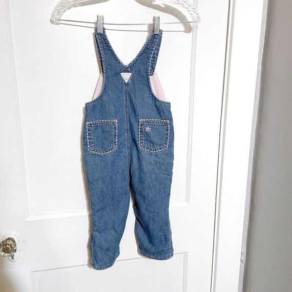 Oshkosh B'Gosh Vestback Girl 24 Month Denim Bib O… - image 3