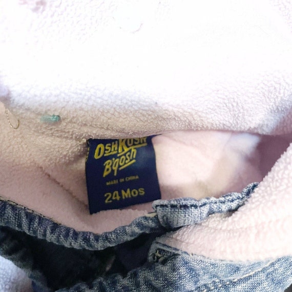 Oshkosh B'Gosh Vestback Girl 24 Month Denim Bib O… - image 5