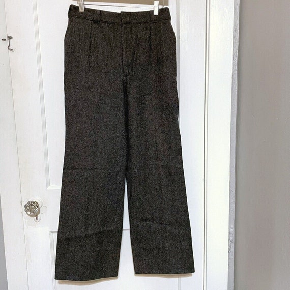 Vintage Woolrich Pants Womens 14 Gray Wool Pleate… - image 1