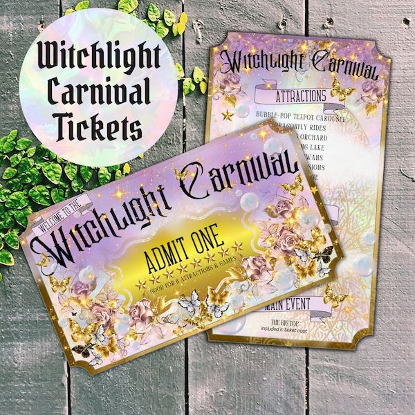 Witchlight Carnival Tickets for DnD Game Props