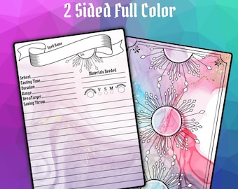 Swirled Ink Spell Cards for Dungeons and Dragons RPG