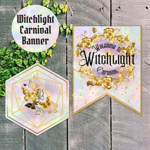 Hexenlicht Karneval Wimpelkette und Banner DnD Spiel Party Dekorationen