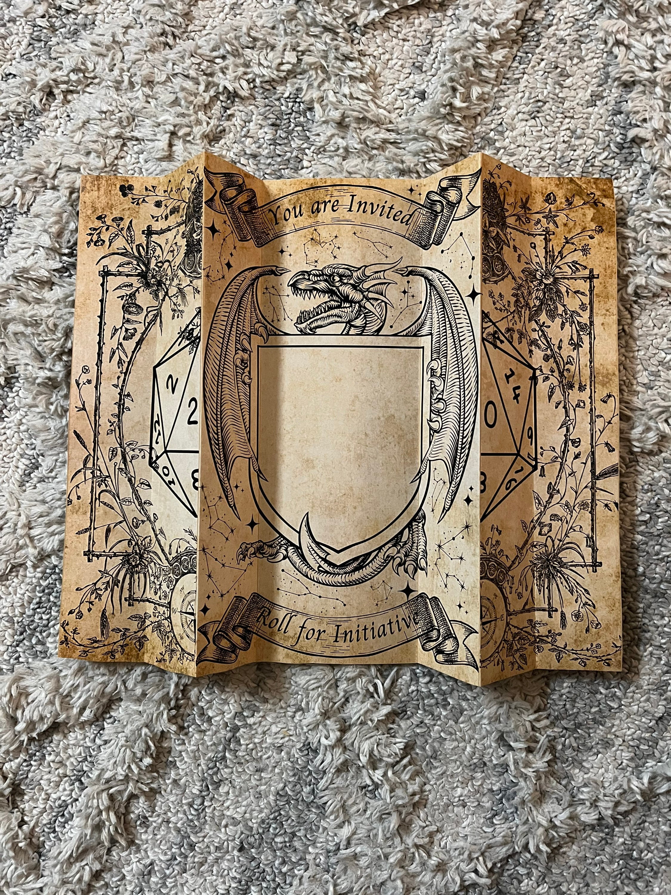 Dungeons and Dragons Customizable Party Invitation - Etsy