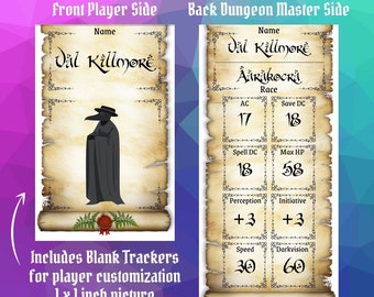 Rastreador de iniciativas de pergamino para Dungeons and Dragons