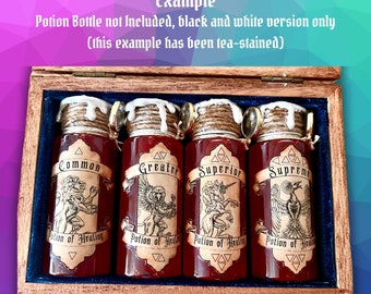 Health Potion Labels for D&D 5e RPG