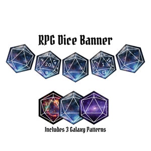 Galaxy RPG Dice Party Banner